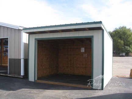 Lean-To-Run-In-10x12-Painted-Green-Trim